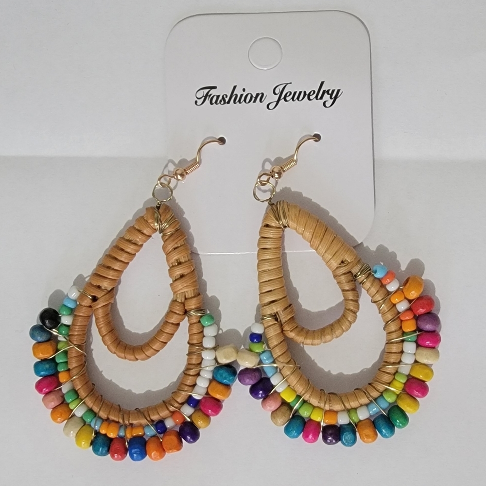 Colorful beaded earrings